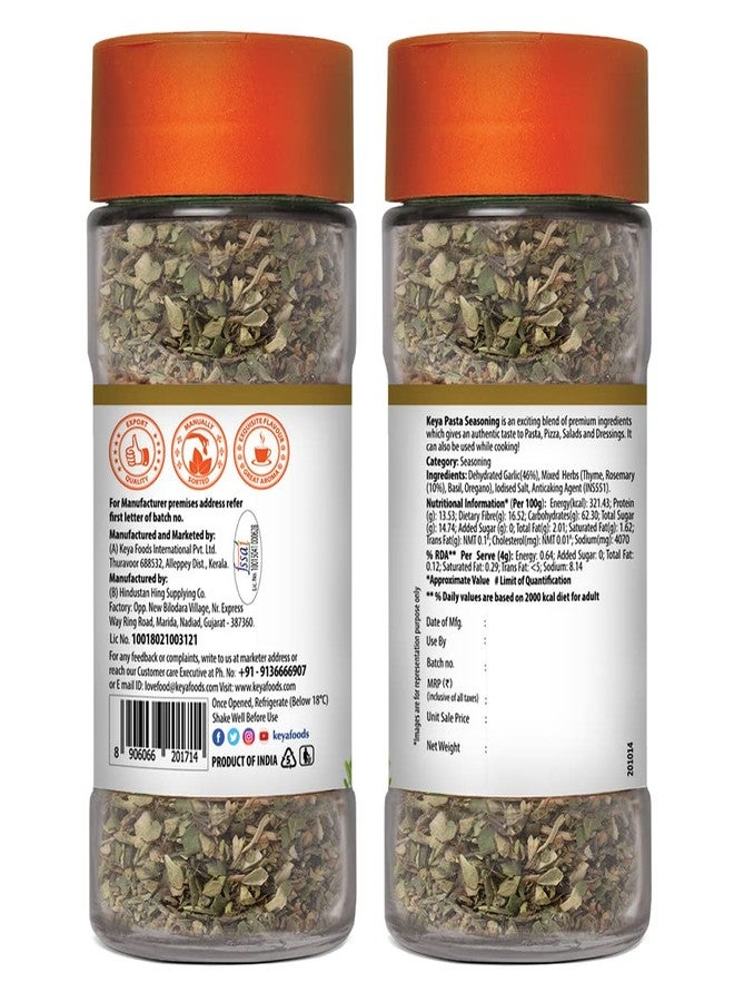 Keya Pasta Seasoning 45g | All Natural & Healthy Spice Blend for Pizza, Pasta & More | Glass Bottle | Premium Herbs and Spices | Contains Freeze dried herbs| Export Quality | No Preservatives | The rich aroma that lasts | Pack 3 - Image 3