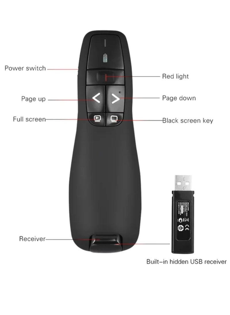 Generic Wireless USB Powerpoint Presentation Flip Pen Remote Black  - Image 5