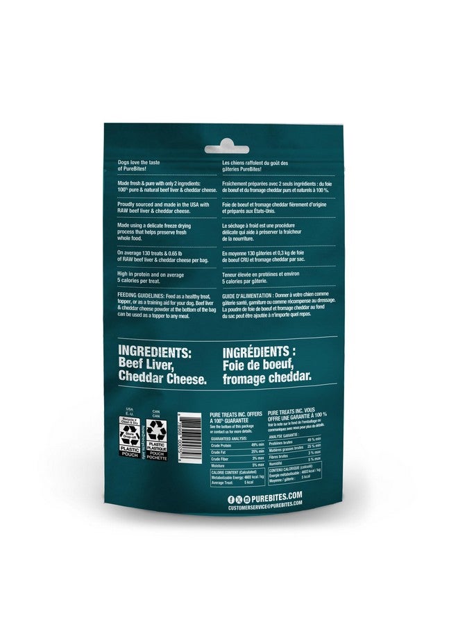 PUREBITES Beef & Cheese Freeze Dried Dog Treats, 2 Ingredients, Made In Usa, 4.2Oz - Image 2