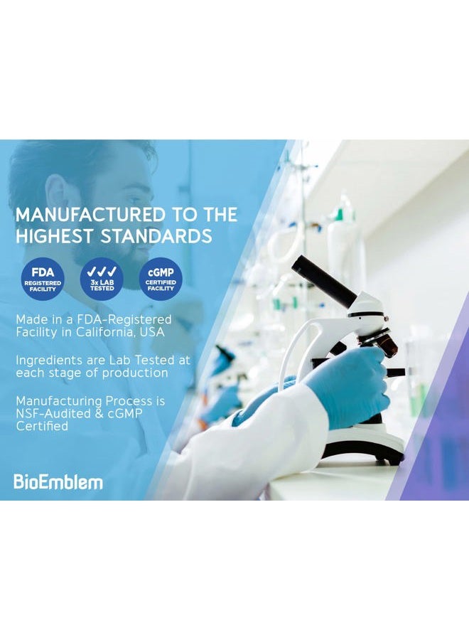 BioEmblem Turmeric Curcumin Supplement with BioPerine | Joint Support & Heart Health | with Organic Turmeric Powder & 95% Curcuminoids Extract | California Made, Non-GMO, 30-Day Supply - Image 5