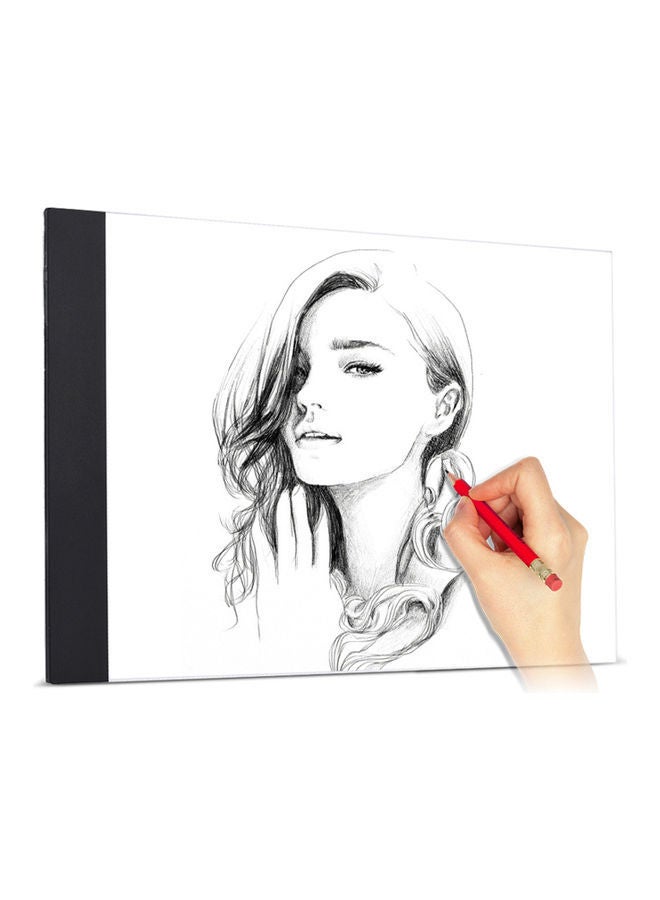 NIBEMINENT A4 Size Ultra-Thin LED Light Pad Black/White  - Image 1