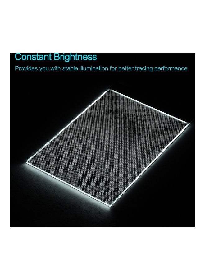 NIBEMINENT A4 Size Ultra-Thin LED Light Pad Black/White  - Image 4