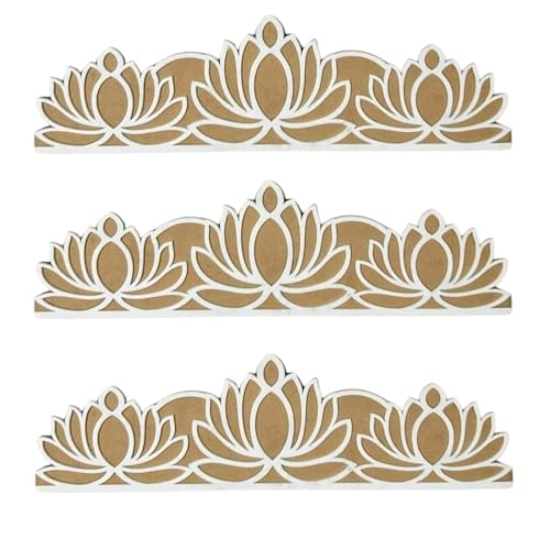 Curious Button Readymade Umbra Patti Rangoli Mats- 4x12 Inches | Readymade Rangoli for Floor Pack of 3, Rangoli Mats for Decoration, Portable Diwali Decor Stencils|Easy to Use Rangoli Template - Image 1