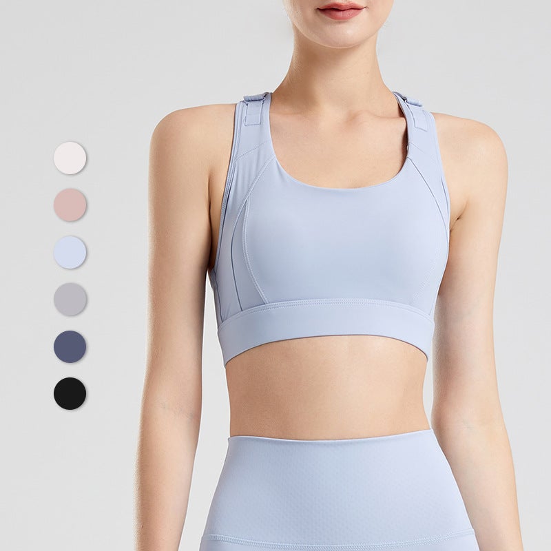 Adjustable Sports Underwear Breast Collection Women'S Beauty Back Integrated Professional Shockproof Running Bra Yoga Fitness Vest Summer - Image 5
