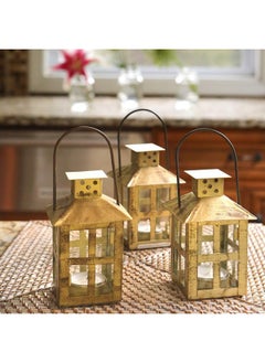Kate Aspen Kate Aspen Decorative Lanterns Candle Holder Set of 12 - Distressed Metal Vintage Mini Lantern Decorative Wedding Centerpieces for Tables, Accent Pieces & Home Decor, Farmhouse Decor, Fall Decor  - Image 2