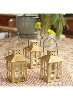Kate Aspen Kate Aspen Decorative Lanterns Candle Holder Set of 12 - Distressed Metal Vintage Mini Lantern Decorative Wedding Centerpieces for Tables, Accent Pieces & Home Decor, Farmhouse Decor, Fall Decor  - Image 3