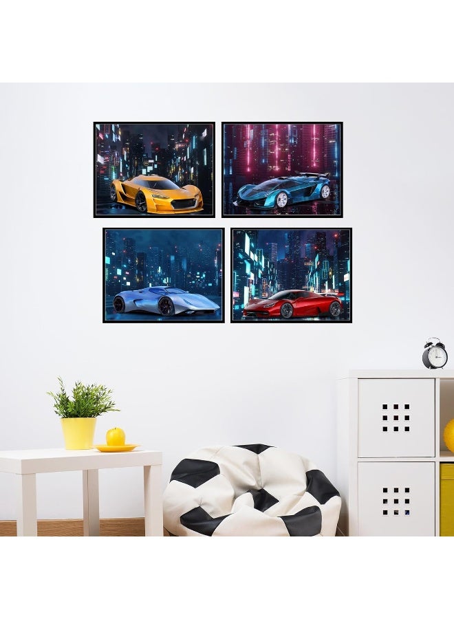 Insire Car Wall Art, Car Poster, Car Posters for Boys Room - Set of 4 (10x8) - Image 4