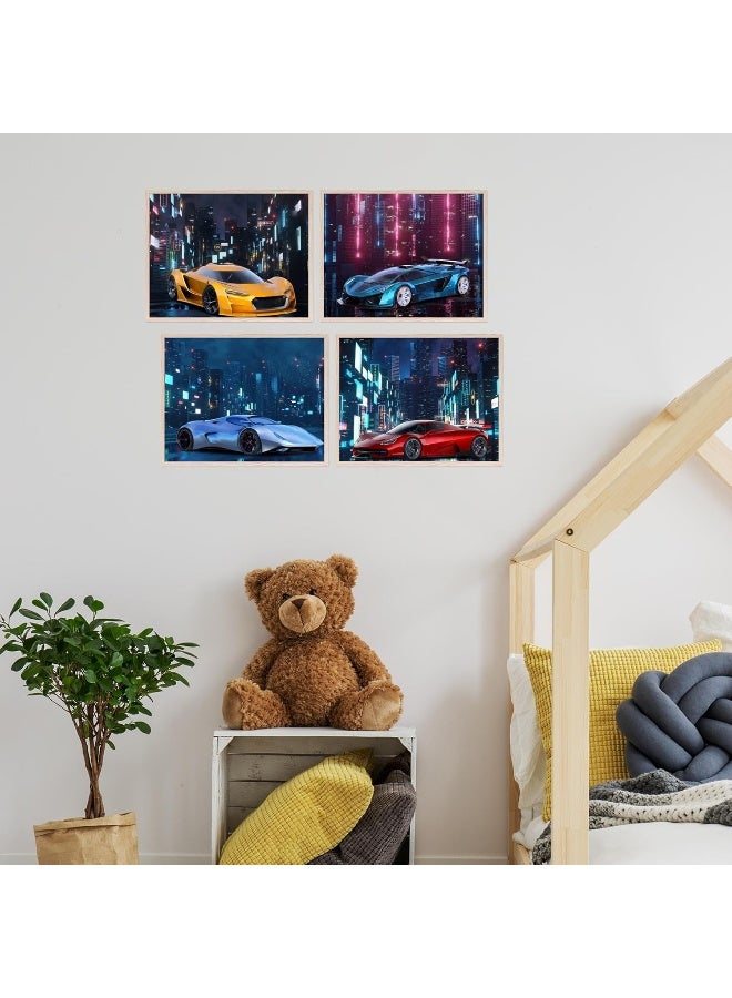 Insire Car Wall Art, Car Poster, Car Posters for Boys Room - Set of 4 (10x8) - Image 5