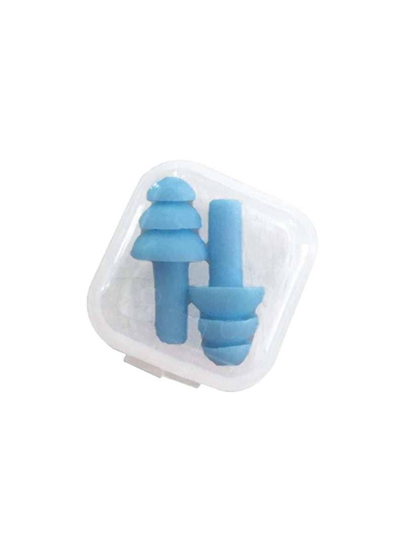 GGOOT A Pair Silicone Ear Plugs Anti Noise Snore Earplugs Noise Reduction for Study - Image 2