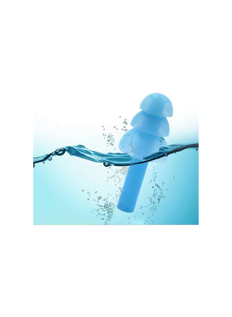 GGOOT A Pair Silicone Ear Plugs Anti Noise Snore Earplugs Noise Reduction for Study - Image 3