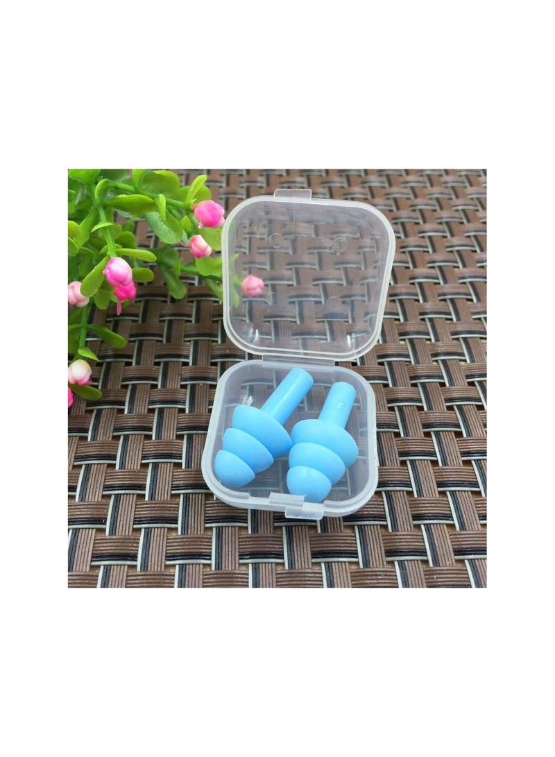 GGOOT A Pair Silicone Ear Plugs Anti Noise Snore Earplugs Noise Reduction for Study - Image 4
