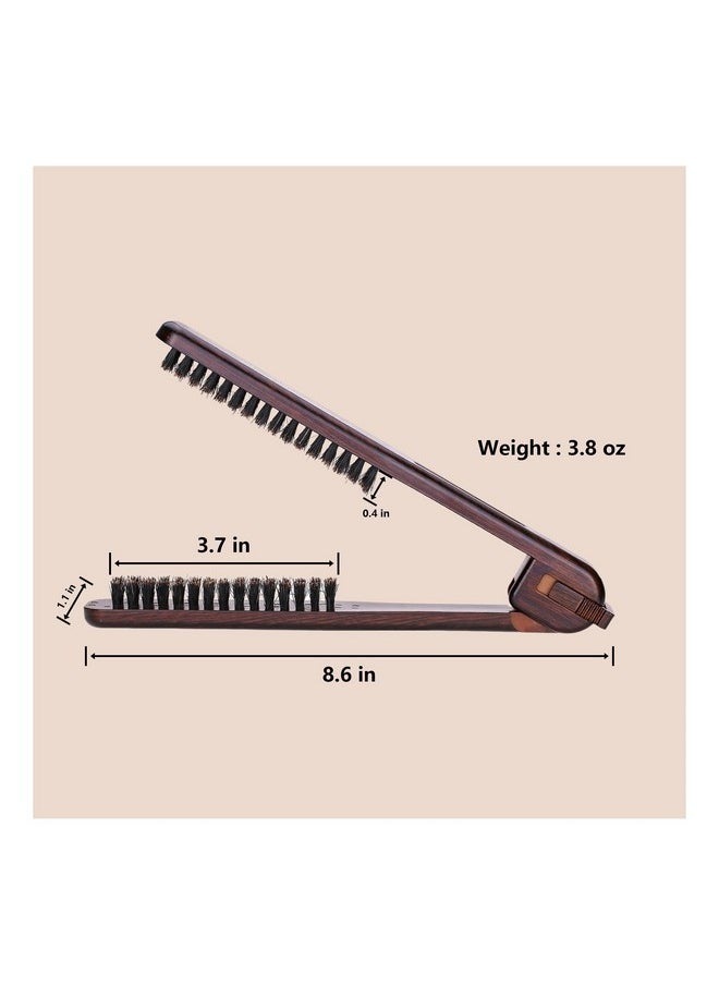 Perfehair PERFEHAIR Double Sided Straightening Brush - Natural Boar Bristle Clamp for Smooth, Frizz-Free Styling, No Hair Pulling, Long-Lasting Design  - Image 3