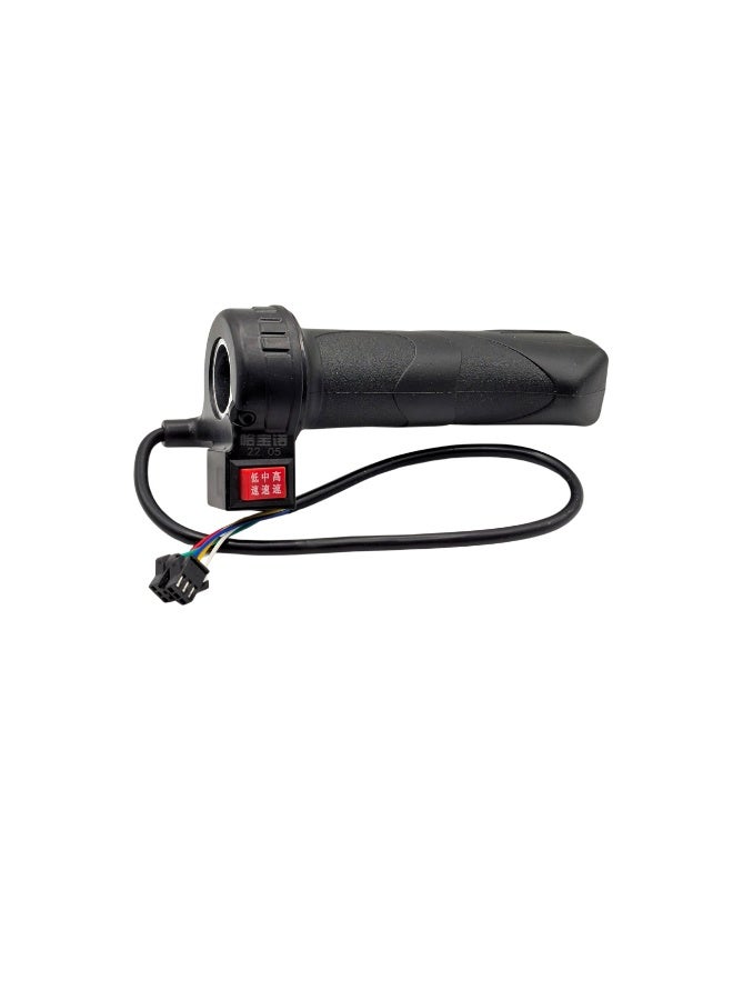 Fukukawa Electric Scooter Throttle Grip 3 Speed Switch Dual Connector Twist Accelerator Universal 22mm for E Bike Delivery Scooter Anti Slip Handle Black - Image 5