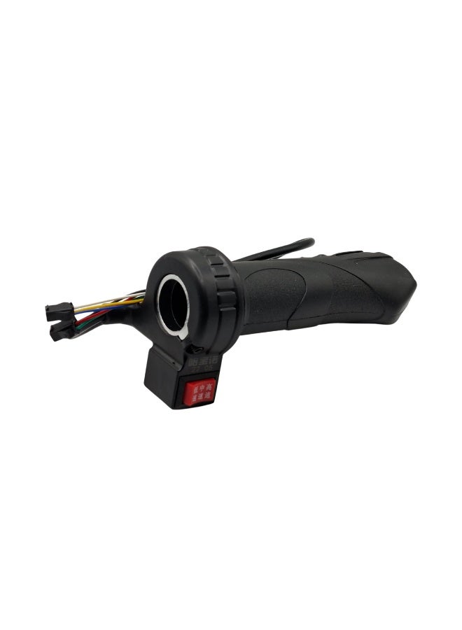 Fukukawa Electric Scooter Throttle Grip 3 Speed Switch Dual Connector Twist Accelerator Universal 22mm for E Bike Delivery Scooter Anti Slip Handle Black - Image 3