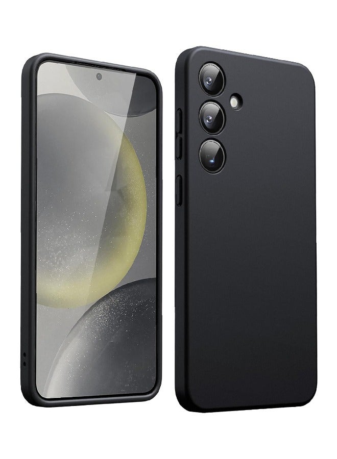 FOCUS Case for Samsung Galaxy S24 Soft Silicone Shockproof Matte Finish Back Cover Inner Fabric Lining with Camera Protection Case for Samsung Galaxy S24 - Image 1