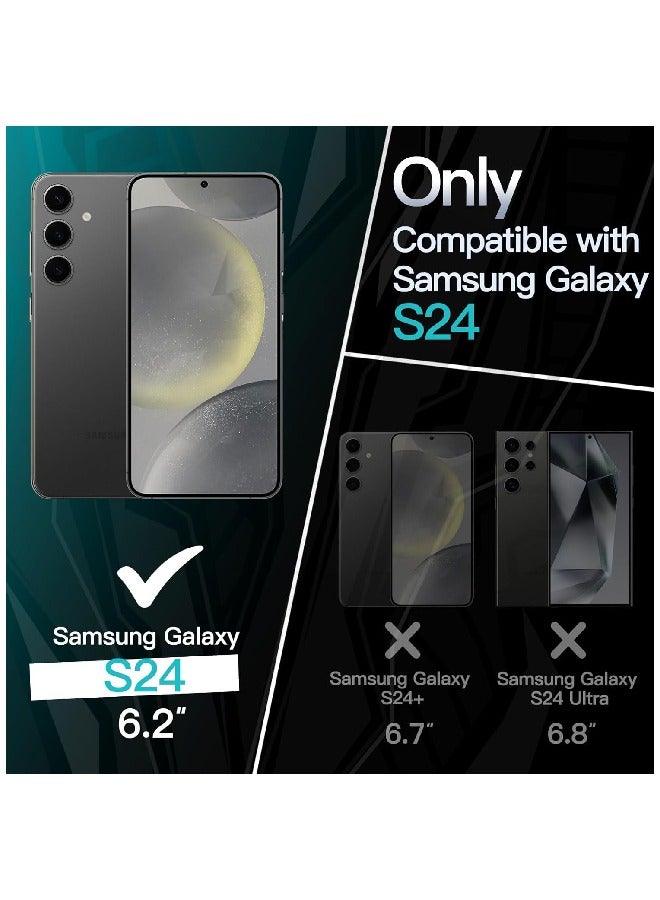 FOCUS Case for Samsung Galaxy S24 Soft Silicone Shockproof Matte Finish Back Cover Inner Fabric Lining with Camera Protection Case for Samsung Galaxy S24 - Image 2