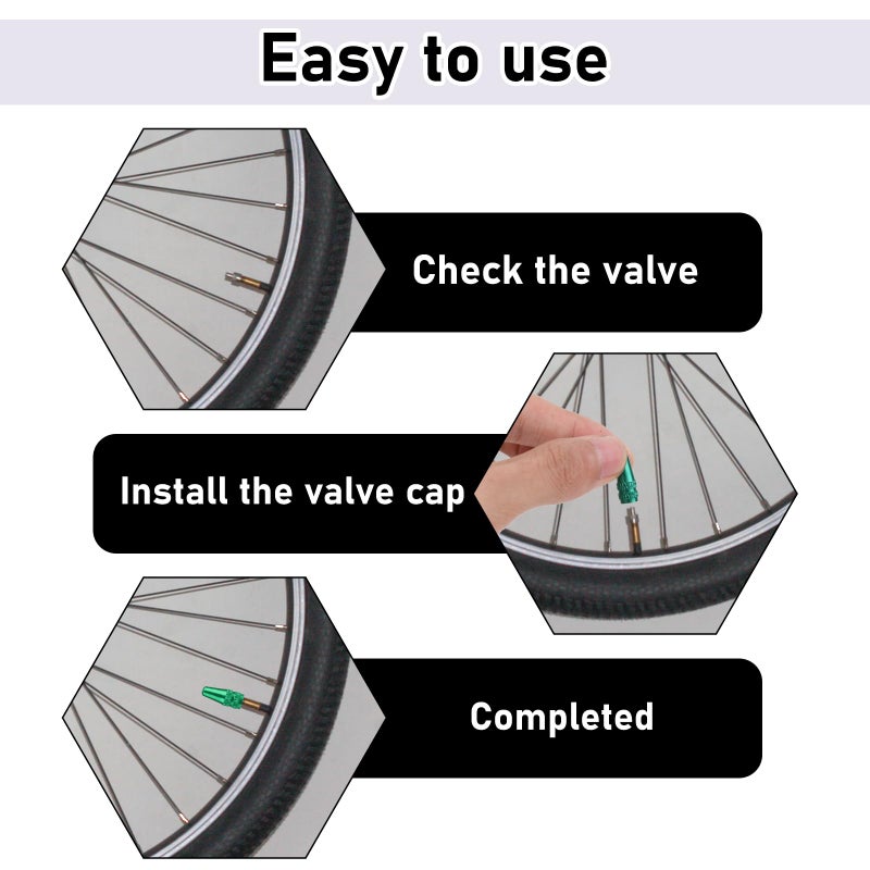 Hariendny 40 Pieces Presta Valve Stem Caps, 10 Colors Presta Valve Cover, Aluminum Presta Cycling Valve Cap, Presta Valve Cap Dust Covers, French Bicycle Air Tire Caps, Presta Valve Caps For Bike Tires - Image 3