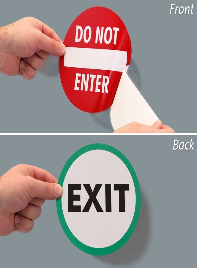 SmartSign "Do Not Enter - Exit" Two-Sided Glass Door Decal | 6" Diameter - Image 5