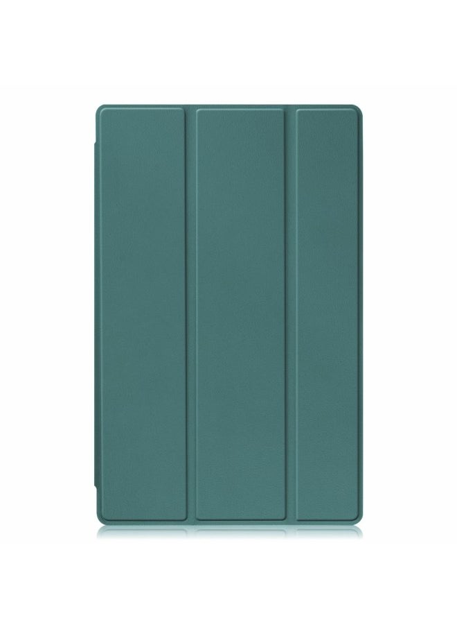 Generic - Applicable To Samsung Tab A8 SM-X200 X205 Tablet Protective Case A7 Tri-fold S9FE/S6lite Casco-Color:Dark Green-Applicable Model:S6lite/P610 - Image 1
