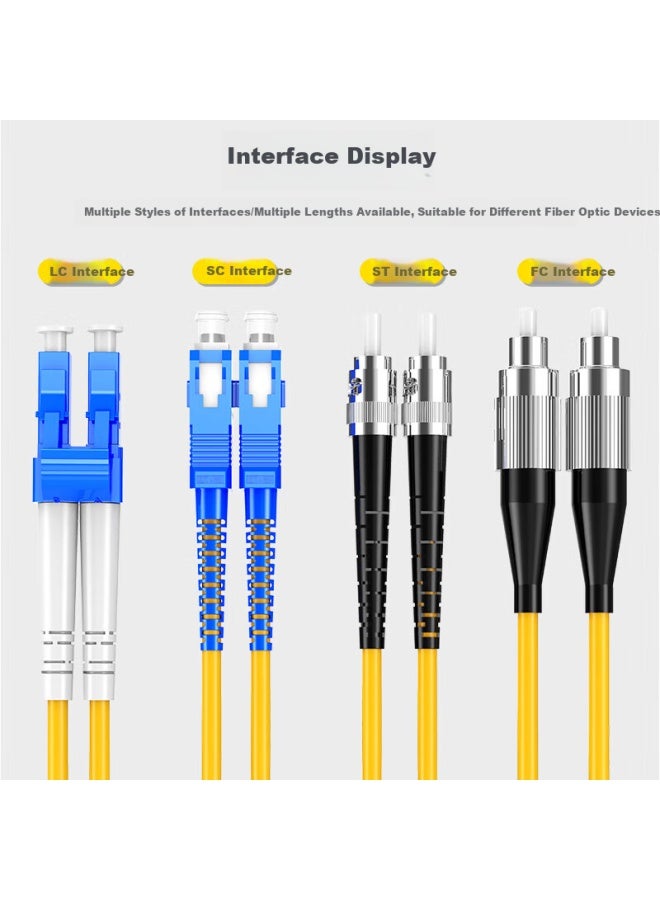 Timon Telecom-grade Ten Gigabit Fiber Optic Patch Cable, Sc-sc Single-mode Dual-core Transceiver Optical Module Pigtail, Low Zero Halogen Indoor Fiber Optic Cable, 3 Meters, Tm-gsm - Image 2