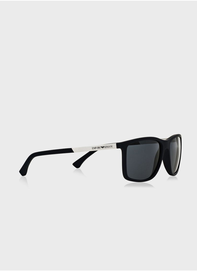 EMPORIO ARMANI 0Ea4058 Wayfarer Sunglasses  - Image 4
