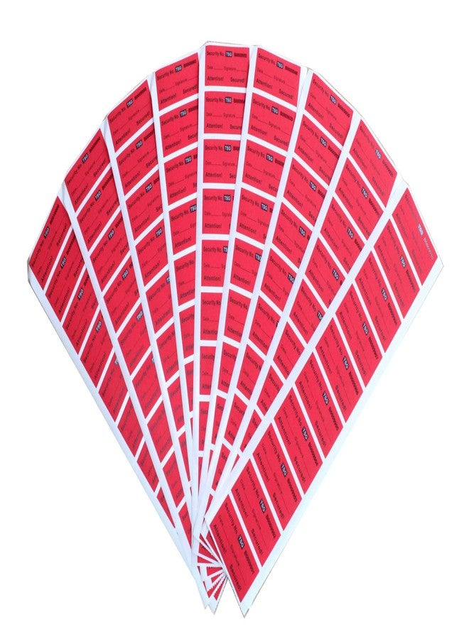 TamperSeals Group - 100pcs 100% Total Transfer Tamper Proof Security Warranty Void Labels/Stickers/Seals (Red, 1 x 2 Inches, Unique Serial Numbers) - Image 3