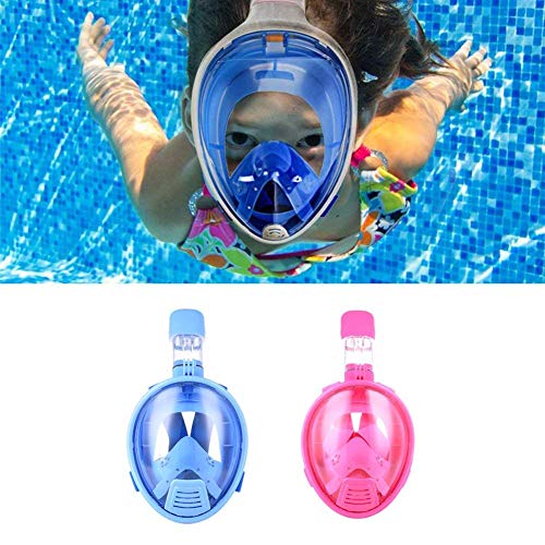 Matiko Snorkel Mask | Original | Full Face Snorkeling and Diving Mask with 180° Panoramic Viewing | Longer Ventilation Pipe| Watertight | Anti Fog & Anti Leak Technology (Blue- L/XL) - Image 4