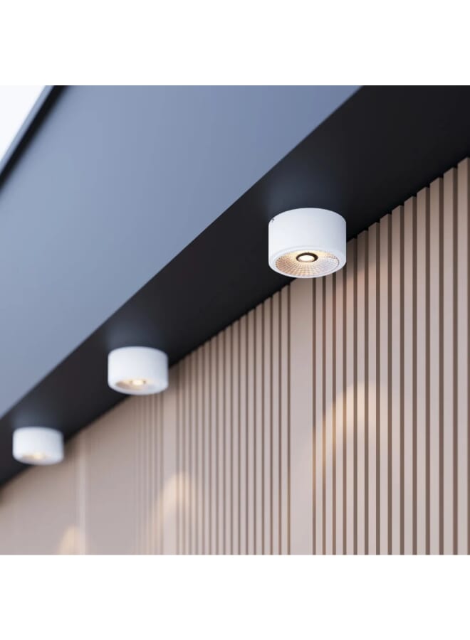 Royal 15W LED Surface Mounted Spotlight C1015 – 3000K Warm Yellow Ceiling Light, 48° Beam Angle, 1125lm, White Modern COB Downlight - Image 3