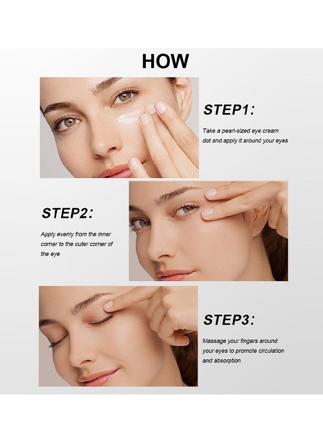 West&Month Firm Eye Skin,Temporary Eye Tightener Eye Cream, Anti-Aging Wrinkles Eye Cream, Eye Cream for Dark Circles and Reduce Puffiness, Fade Fine Lines Firm and Smooth Skin 30ml  - Image 5