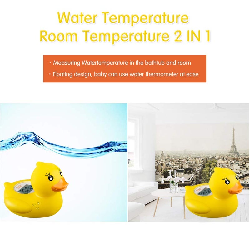 B.H b&h Baby Thermometer, The Infant Baby Bath Floating Toy Safety Temperature Thermometer (Lady Duck) - Image 3