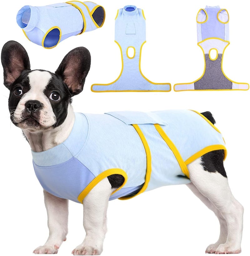 Kuoser Recovery Suit for Dogs Cats After Surgery, Professional Pet Recovery Shirt Dog Abdominal Wounds Bandages, Substitute E-Collar & Cone,Prevent Licking Dog Onesies Pet Surgery Recovery Suit - Image 1