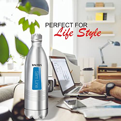 BALTRA Cola Bottle thermosteel 24 Hours Hot and Cold Water Bottle Stainless Steel Flask 1 Litre, Silver - Image 4