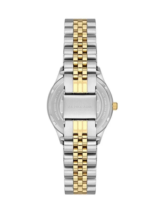 U.S. Polo Assn. Fundamental 32mm Women's Watch with Dark Green Dial & Two-tone Stainless Steel Bracelet