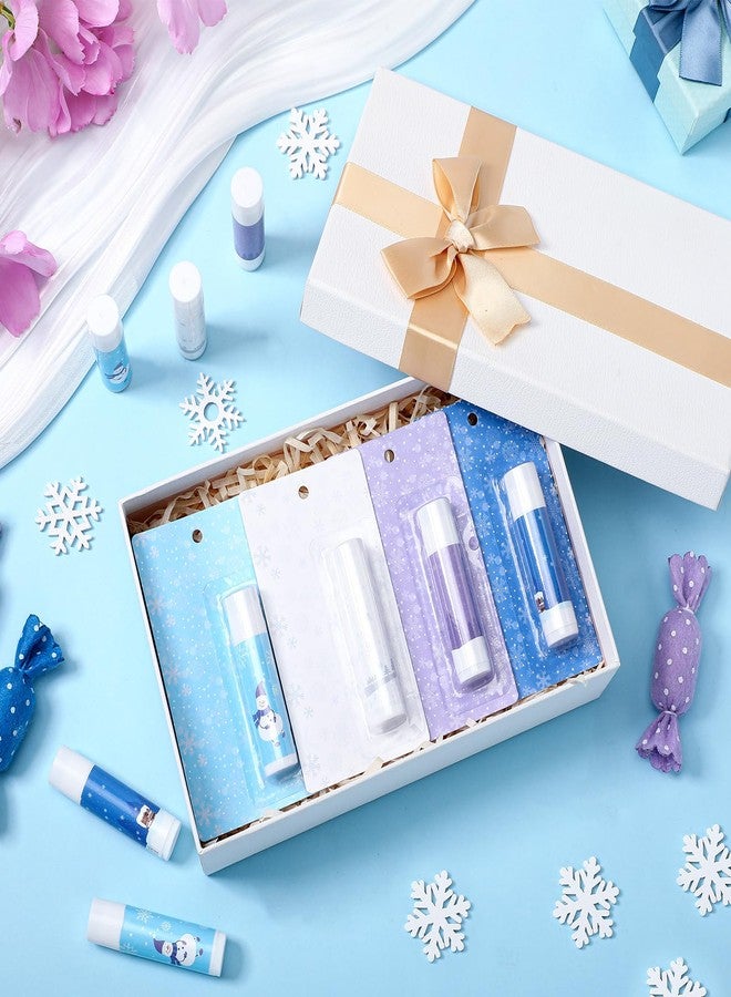 Heigble 24 Pcs Winter Snowflake Lip Balms Gifts Bulk Honey Flavored Moisturizing Nourishing Lip Balm Appreciation Gift Snowman Party Supplies for Winter Holiday Adult Employee Teacher Birthday - Image 3