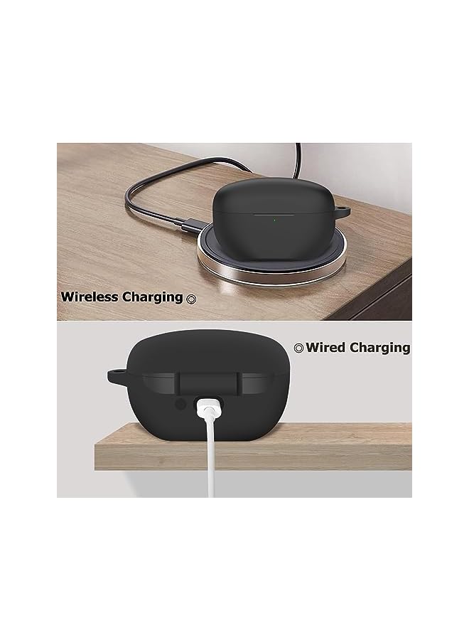 LINJIE Compatible With Sony Wf 1000Xm5 Case Cover Silicone Protective Skin Case For Sony Xm5 Wireless Earbuds Front Led Visible Black - Image 4