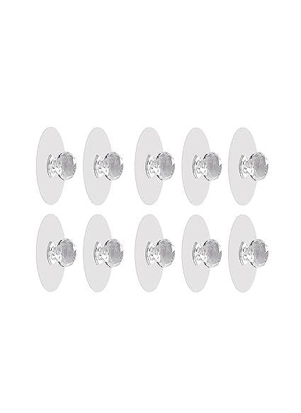 CARTBURG CARTBURG Waterproof Stick on Adhesive Stronger Plastic Wall Hooks Hangers for Hanging Diamond Crystal Shaped Pack of 10  - Image 2