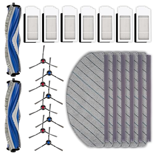 CHAIN PEAK (15 Pack) N20 Plus Replacement Parts Compatible With ECOVACS DEEBOT N20 plus/ N20 Pro Plus Robotic Vacuum Cleaner, 2 Roller Brushes, 4 Side Brushes, 5 HEPA Filters, 4 Mop Pads, Accessories Kit - Image 1