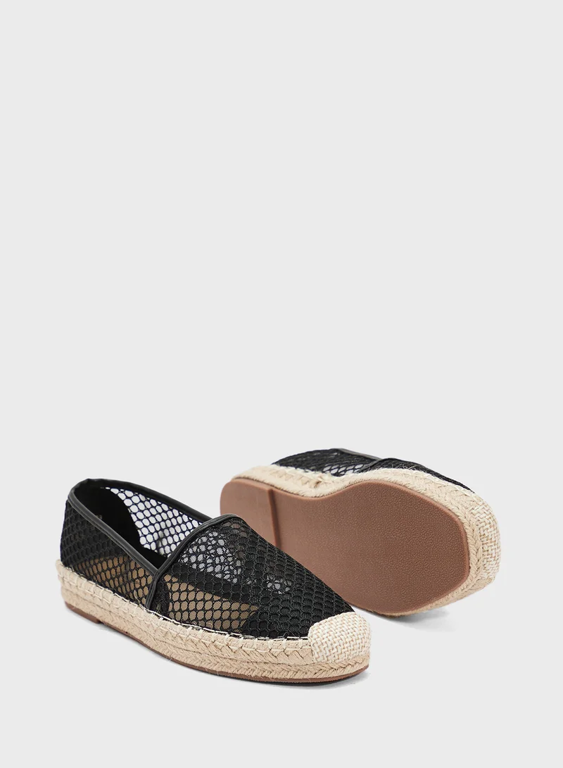 Ginger Black Casual Espadrille for Women | Best Price UAE