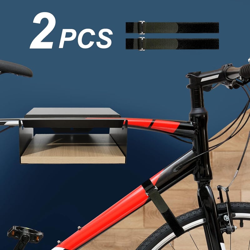 MOSHAY Bicycle Wall Mount S-Rack Bicycle Holder Aluminium Wood - Bicycle Mount for Road Bike Gravel Bike Touring Bike - Bicycle Stand Wall Indoor Storage for Garage Living Room - Image 3