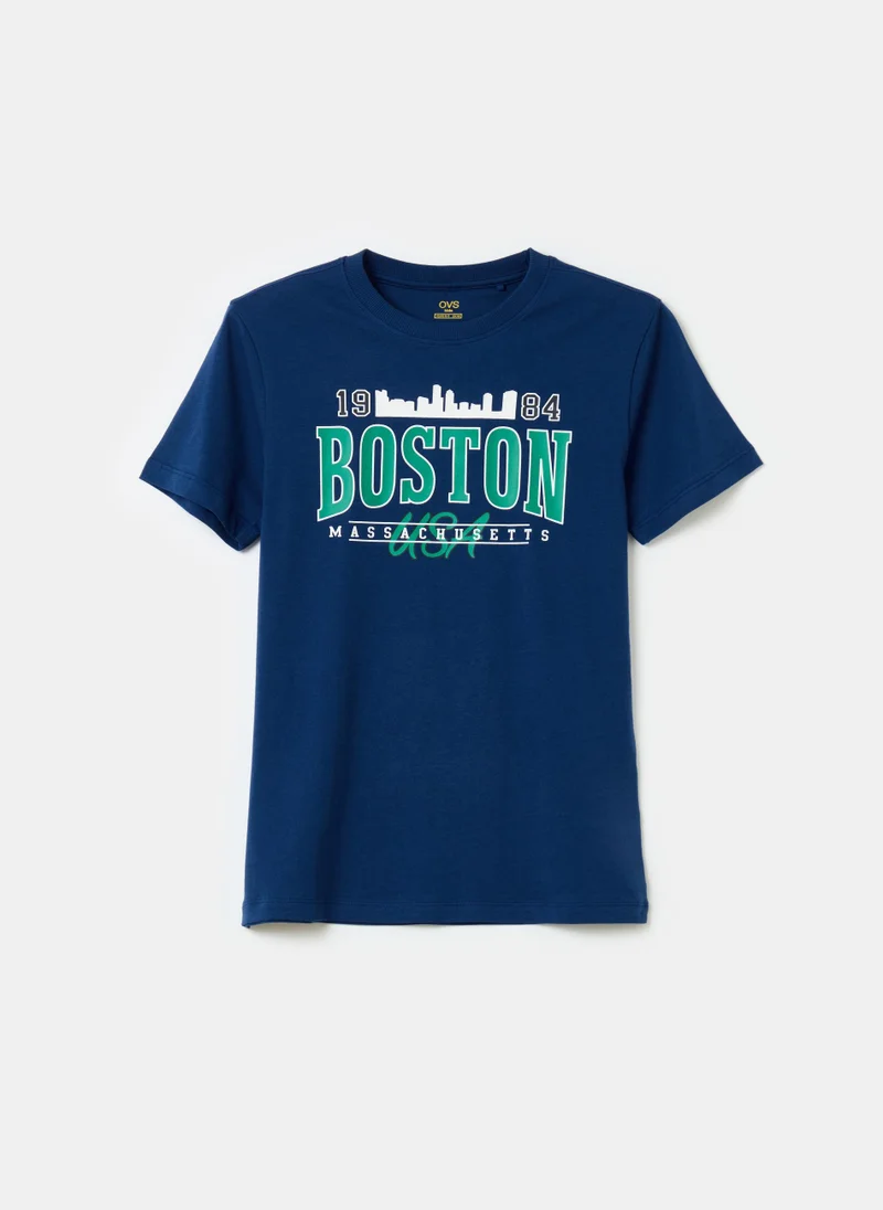 او في اس Ovs T-Shirt3/4Col+H Blue