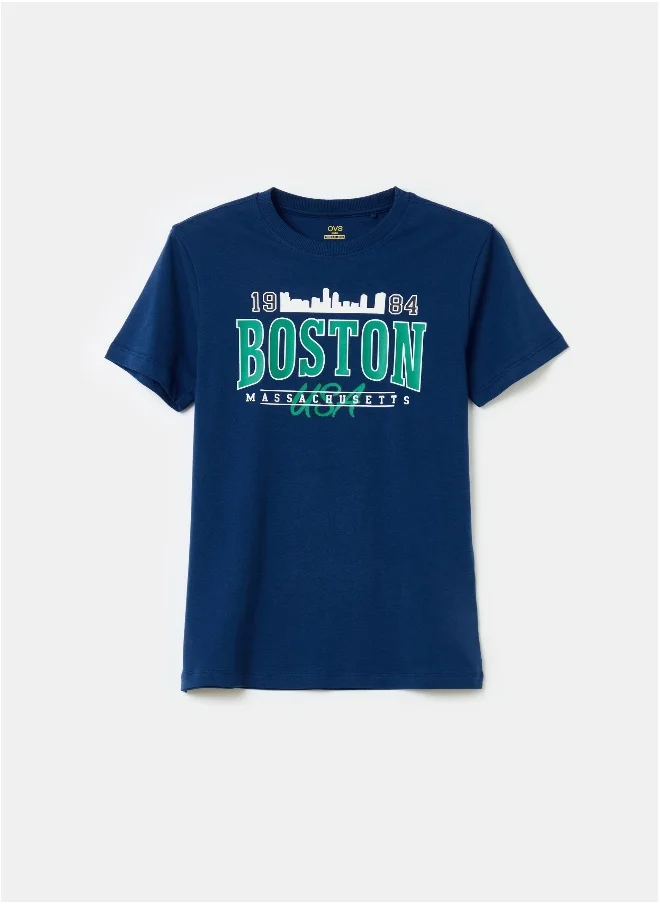 او في اس Ovs T-Shirt3/4Col+H Blue