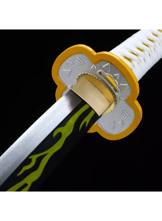 O8.design Anime | Zenitsu Agatsuma Sword Replica (1:1 Scale) | High-Quality Carbon Steel, Non-Sharpened Prop for Cosplay & Collectors - Image 4