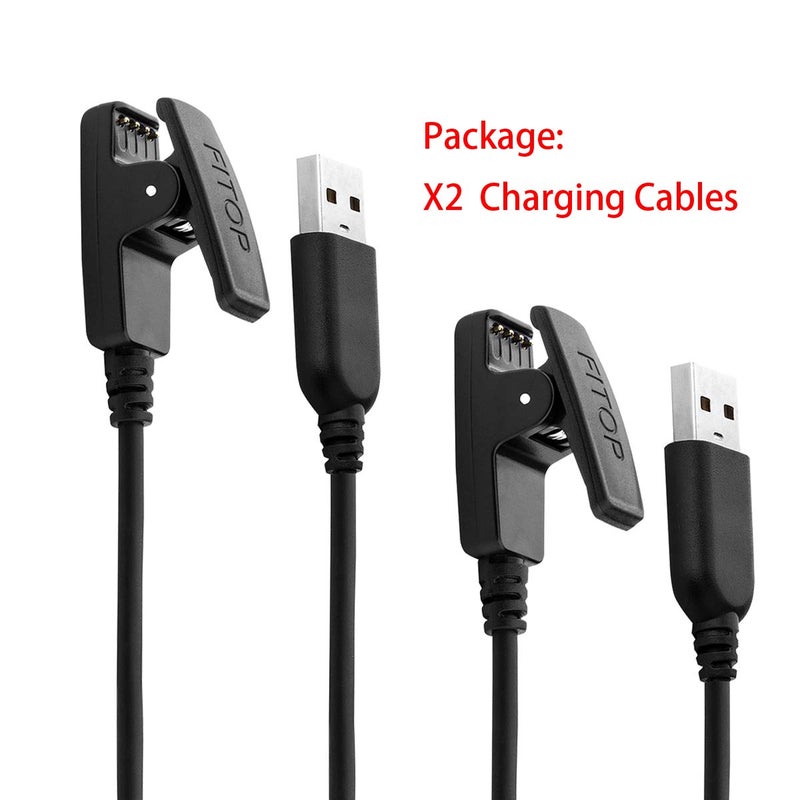JIUJOJA 2Pack for Garmin Approach S20/G10 Forerunner 235/35/64/230/630/645/645 Music/735XT/Vivomove HR/Lily/Lily 2 Smart Watch Replacement Charger Charging Clip Sync Data Cable - Image 5