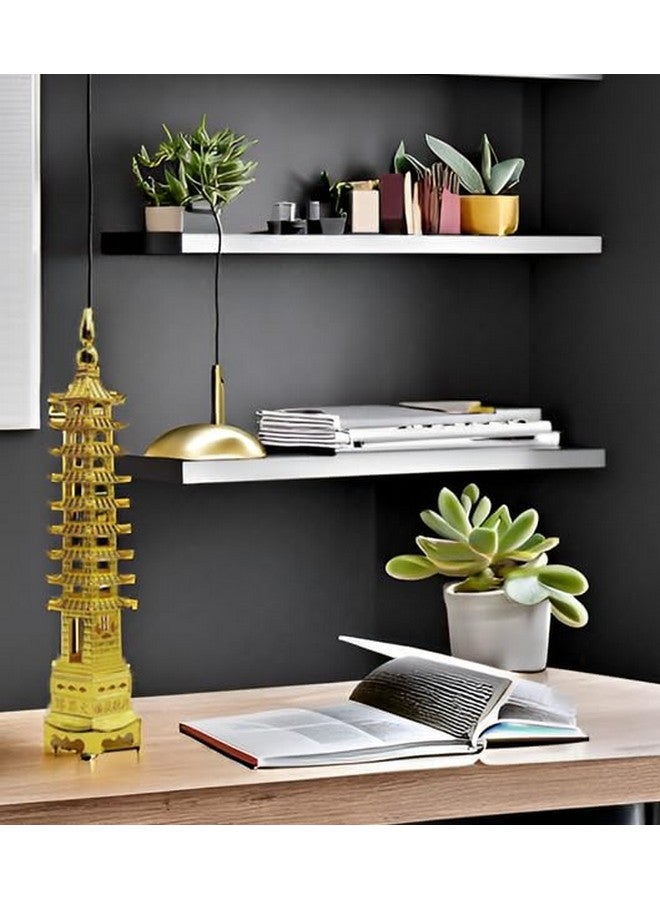 ARTISKRITI Education Tower Feng Shui for Students, Pagoda Tower Vastu Items for Good Luck and Academic and Business Success, Fengshui Items (Golden, 14 cm) - Image 3