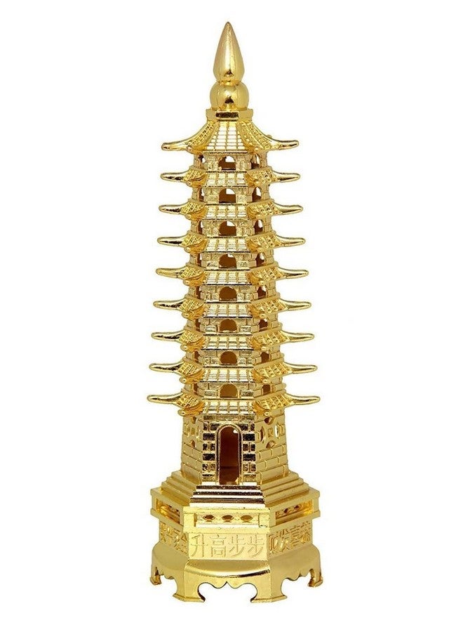 ARTISKRITI Education Tower Feng Shui for Students, Pagoda Tower Vastu Items for Good Luck and Academic and Business Success, Fengshui Items (Golden, 14 cm) - Image 4