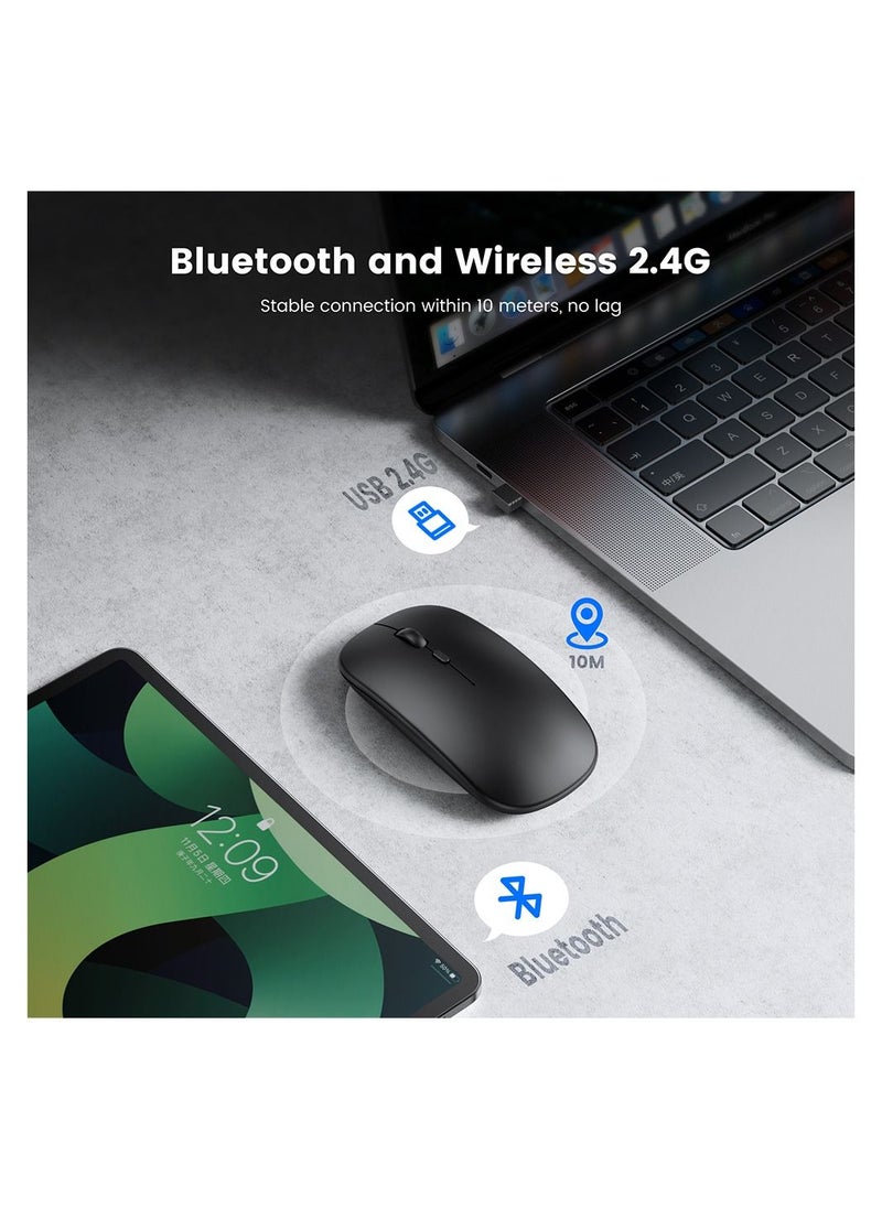AROAQ - Wireless Mouse, Ergonomic PC Mouse with USB Receiver for Computer, Laptop, Desktop, Silent Click, Comfortable Ergo Mouse, 15M Wireless Connection, Ultra-fast Scroll - Image 1