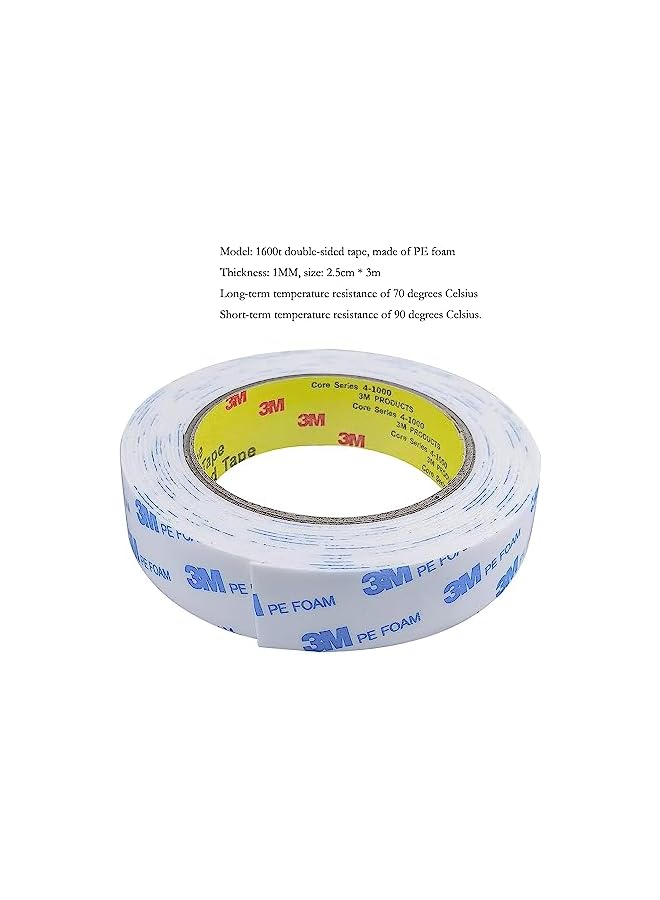 PROMASS promass Double Sided Tape, Heavy Duty Mounting Tape for Scrapbooks, Removeable PE Foam Tape Strips, Multipurpose Foam Tape, High-Temperature Resistant White Foam Adhesive For Hanging Photo Frames  - Image 2