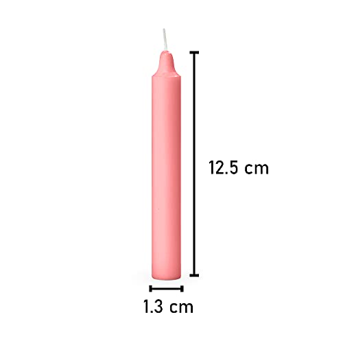 AURA DECOR AuraDecor Pack of 50 Stick Candles || Especially Meant for Healing, Chakras, Ritual Candles, Decoration, Lighting, Home Decor || Burning Time 3 to 4 Hours Each (Pink), Paraffin Wax - Image 3