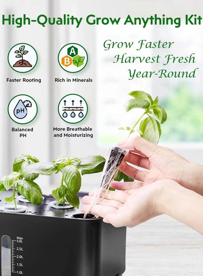 GARDENCUBE 166pcs Hydroponic Pods Kit: Compatible with Aerogarden Grow Anything Herb Kits - Includes Grow Sponges Grow Baskets Grow Domes Labels A&B Plant Food - Hydroponics Supplies for Most Brand - Image 2