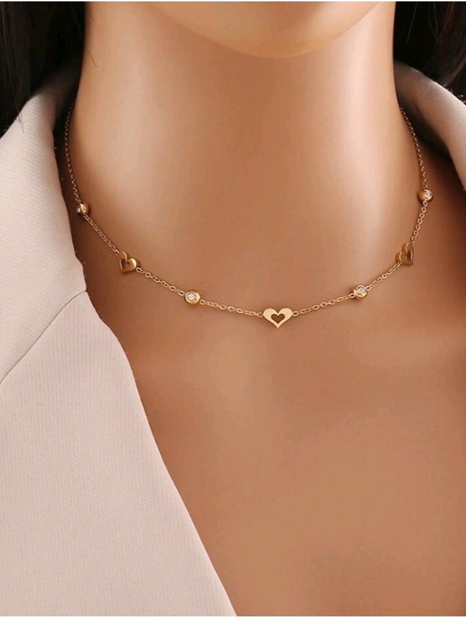 Jewelry For Life - Trendy Stainless Steel Gold Plated Necklace For Women - Image 1
